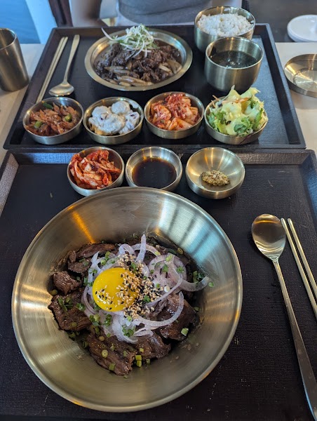 Beef and rice set