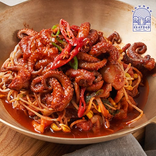 Spicy stir-fried octopus