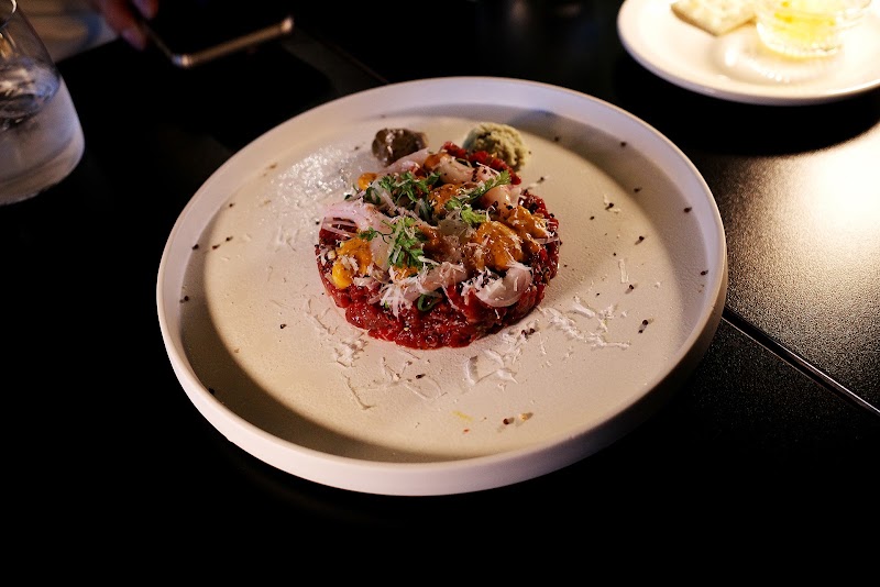Steak Tartare topped with fresh sea urchin