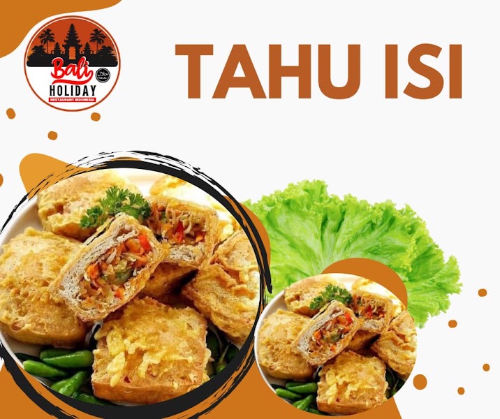 Tahu Isi stuffed fried tofu appetizer presentation