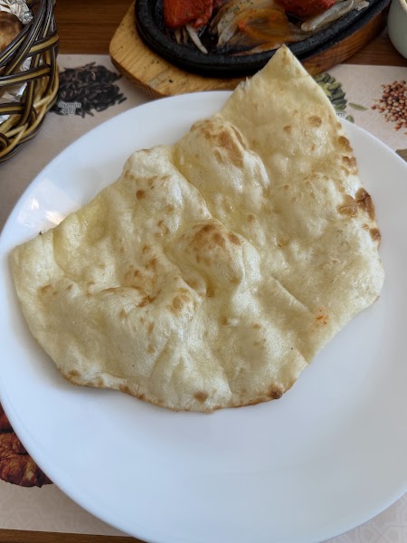 Freshly baked naan bread