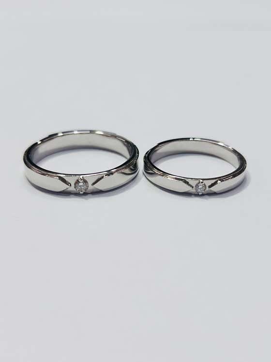 Silver couple rings