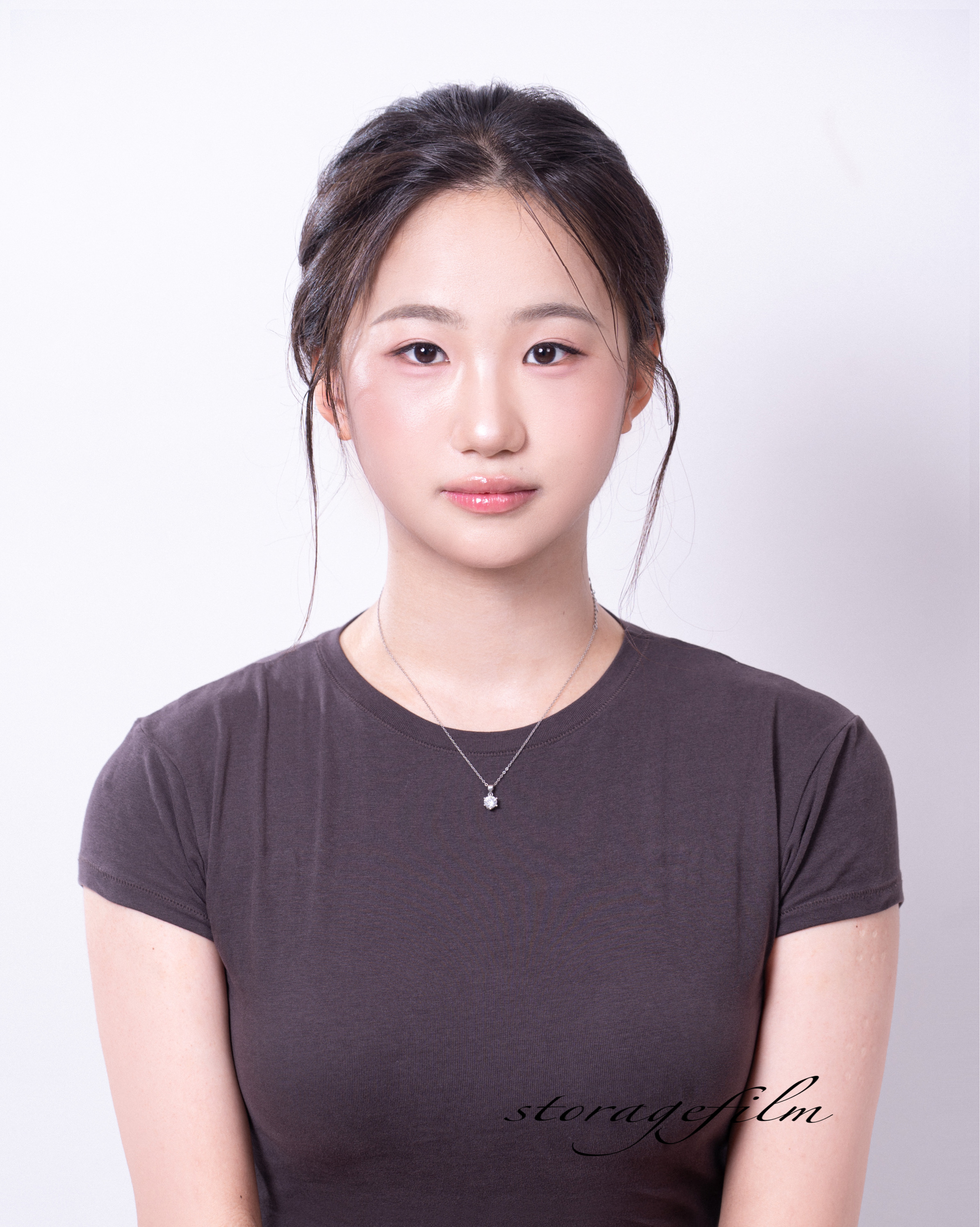 Neutral backdrop portrait
