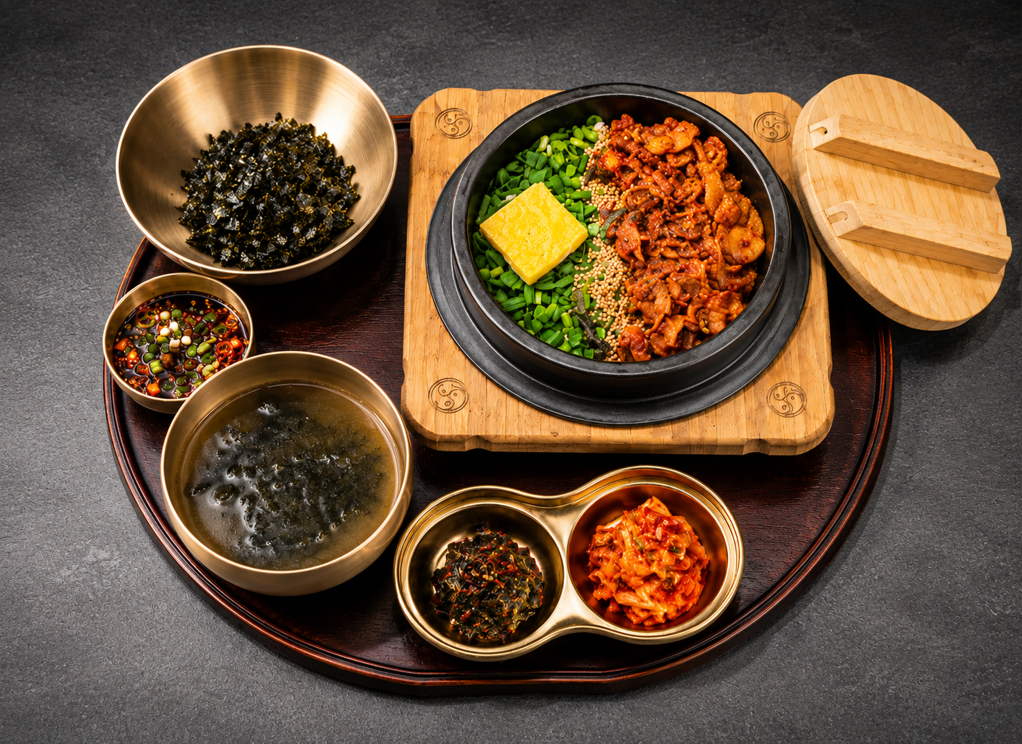 Spicy Pork & Scallion Sotbap