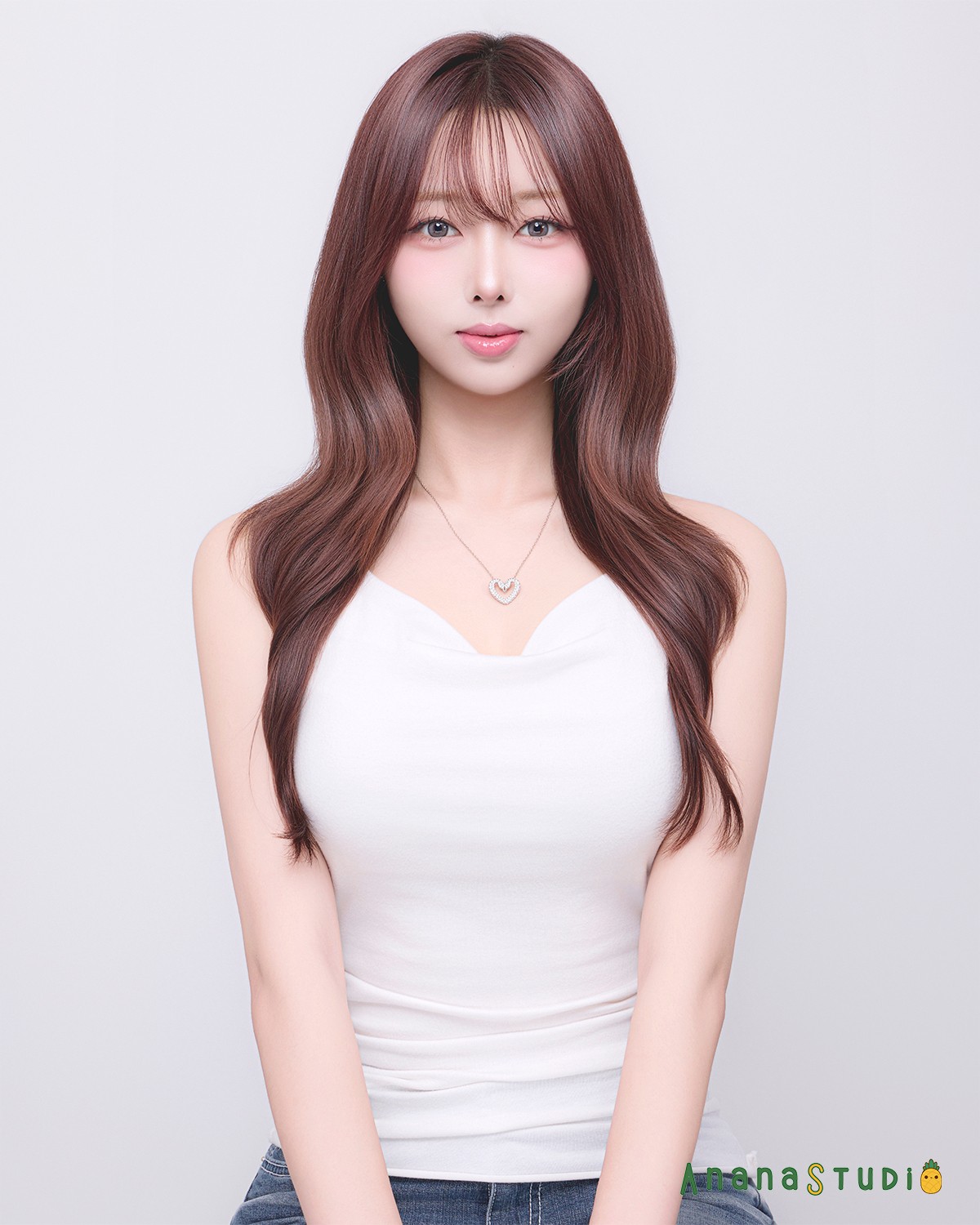 Studio portrait sample demonstrating natural retouching balance
