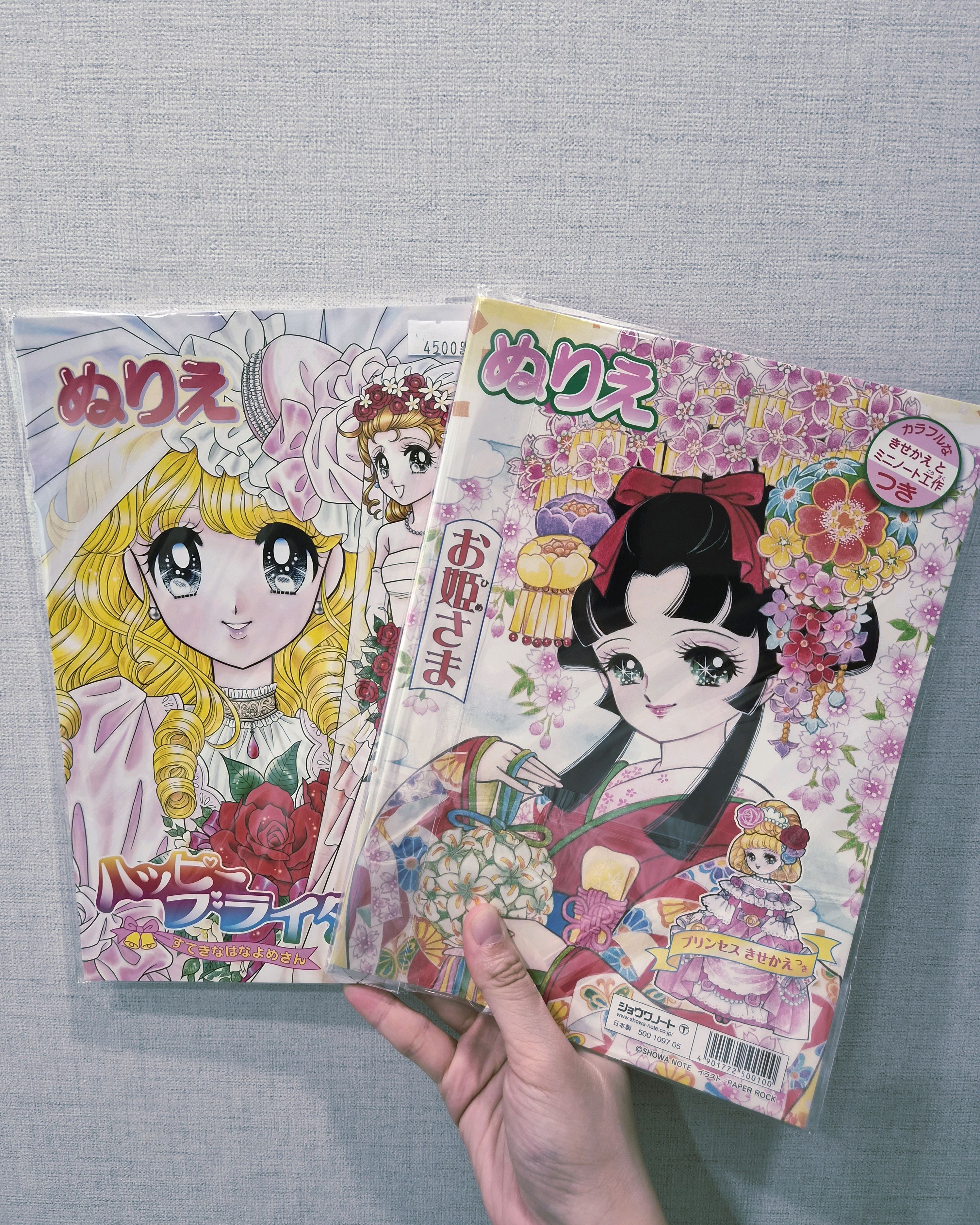 Vintage anime coloring books
