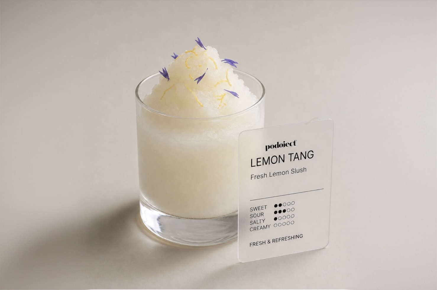 Fresh Lemon Slush served in a glass