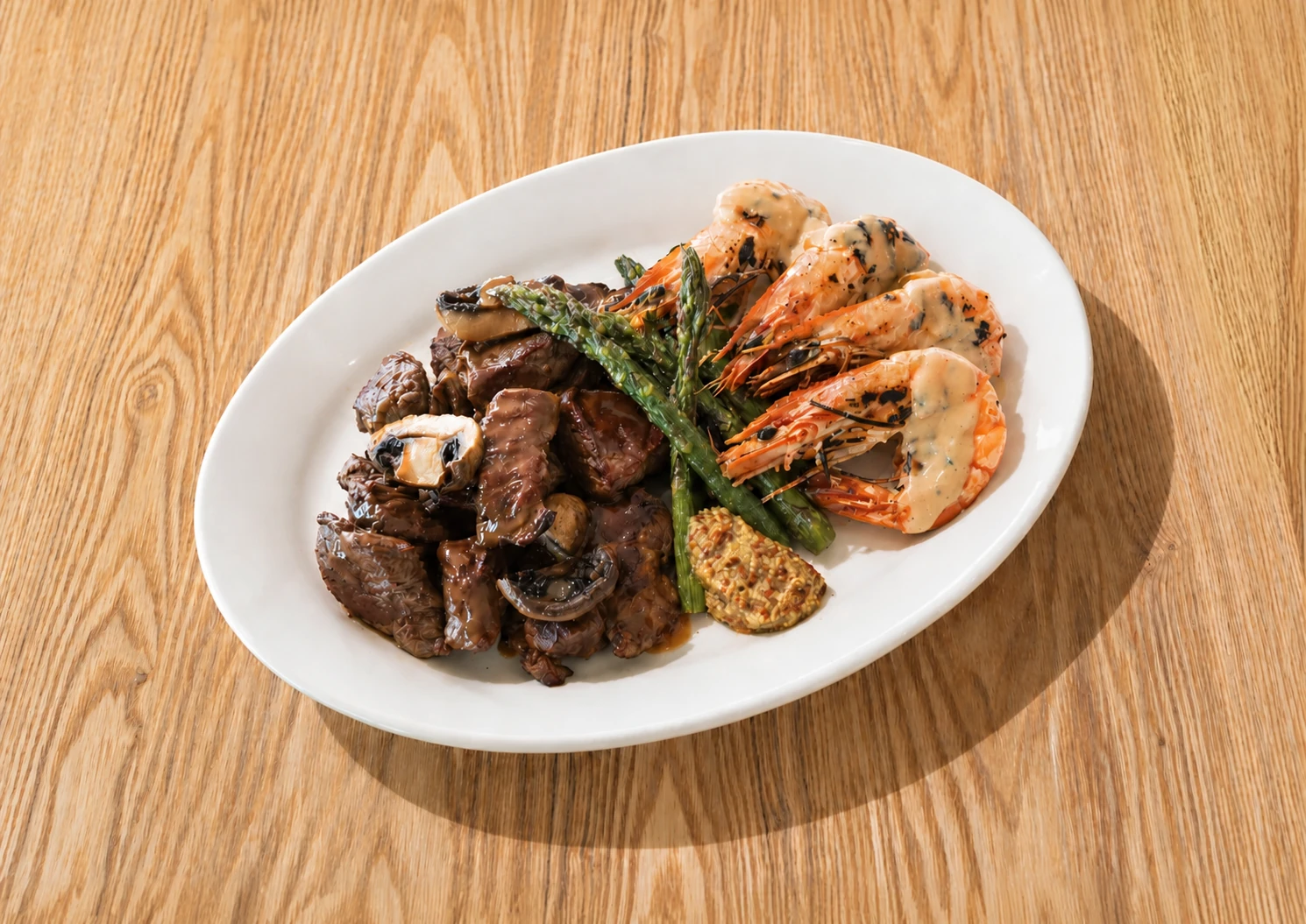 Water steak surf and turf