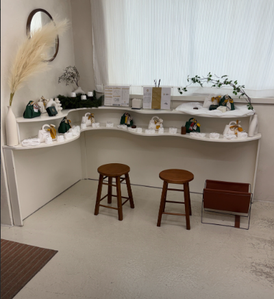 Loventa design display inside the Seongsu studio